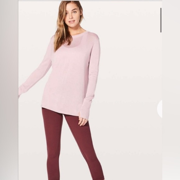 Lululemon Bring it Backbend Light Pink Open Back Sweater - Picture 2 of 11